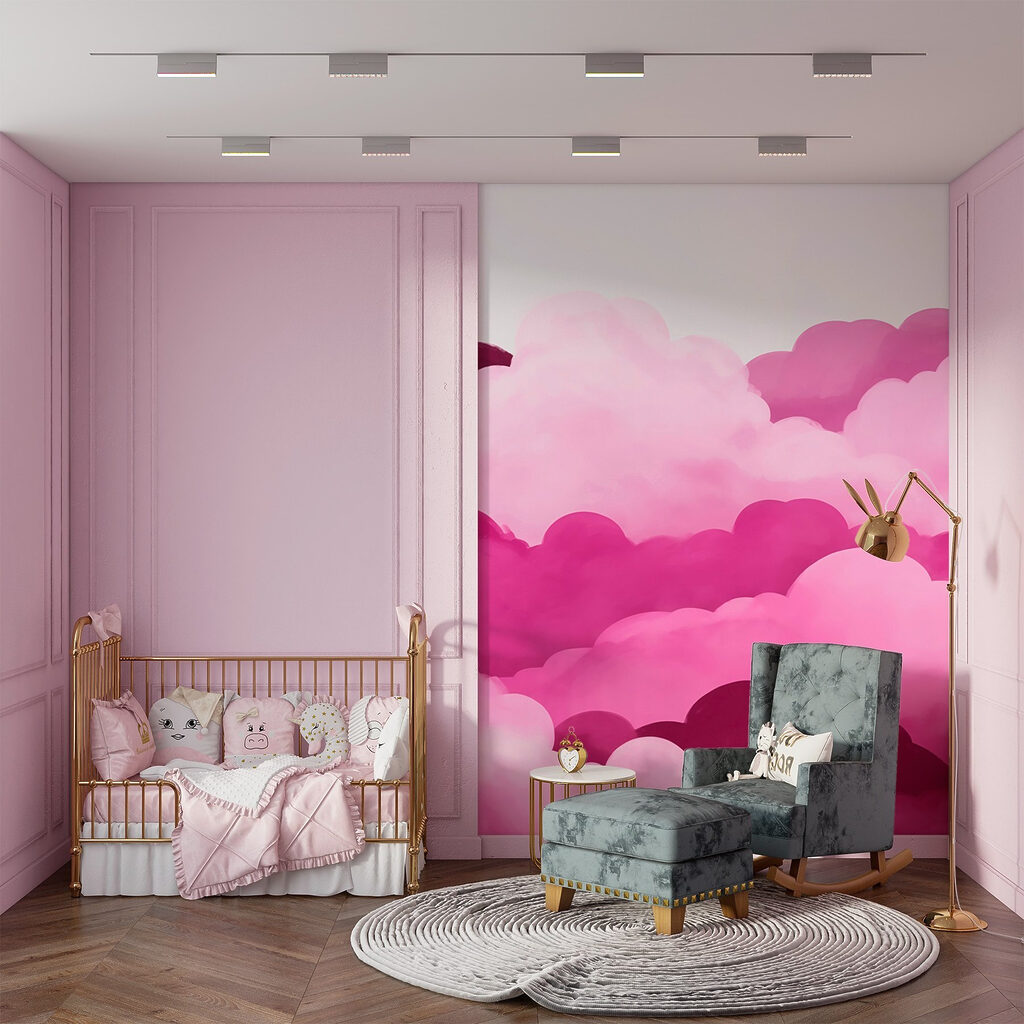 Pink clouds in the sky