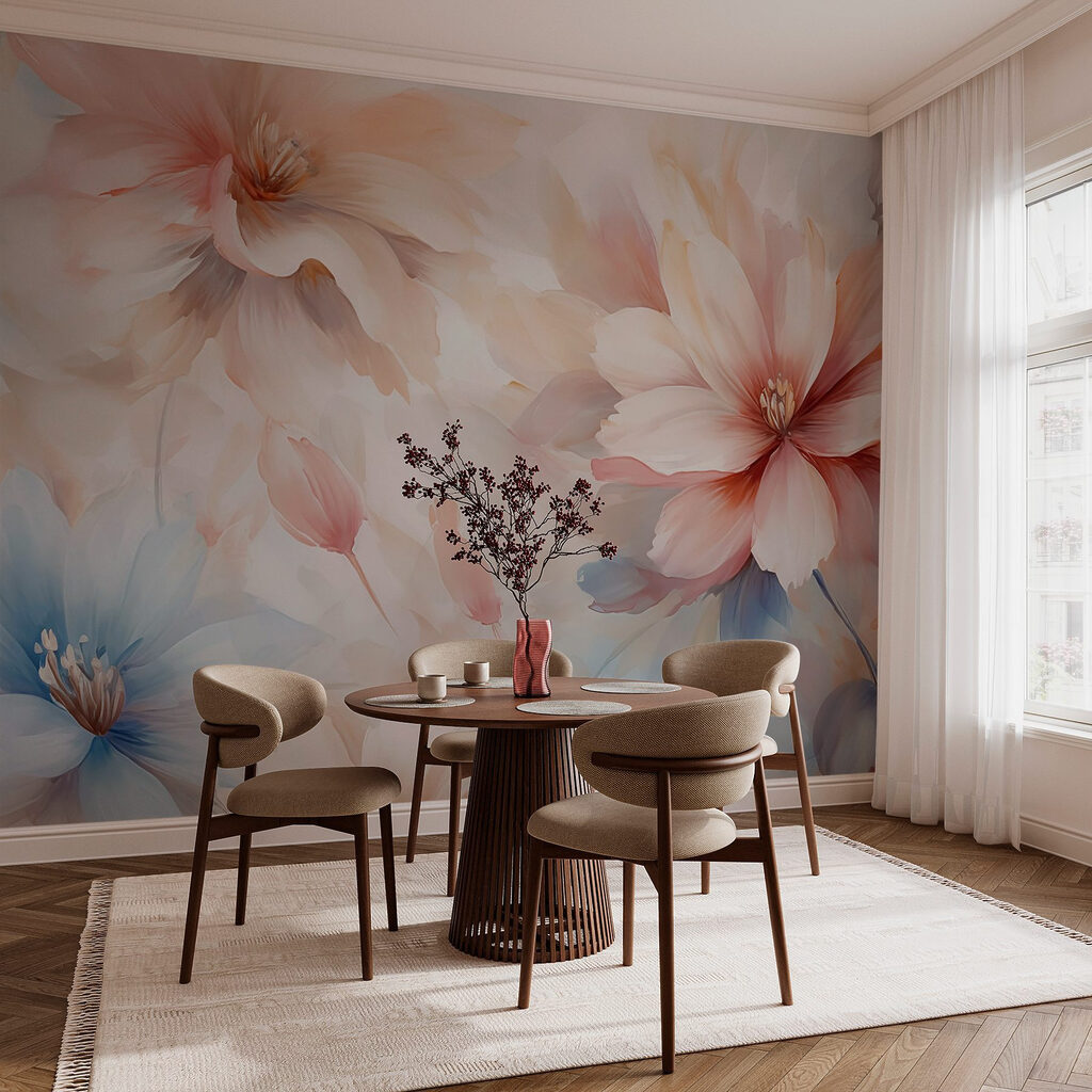 Delicate blooms in soft hues