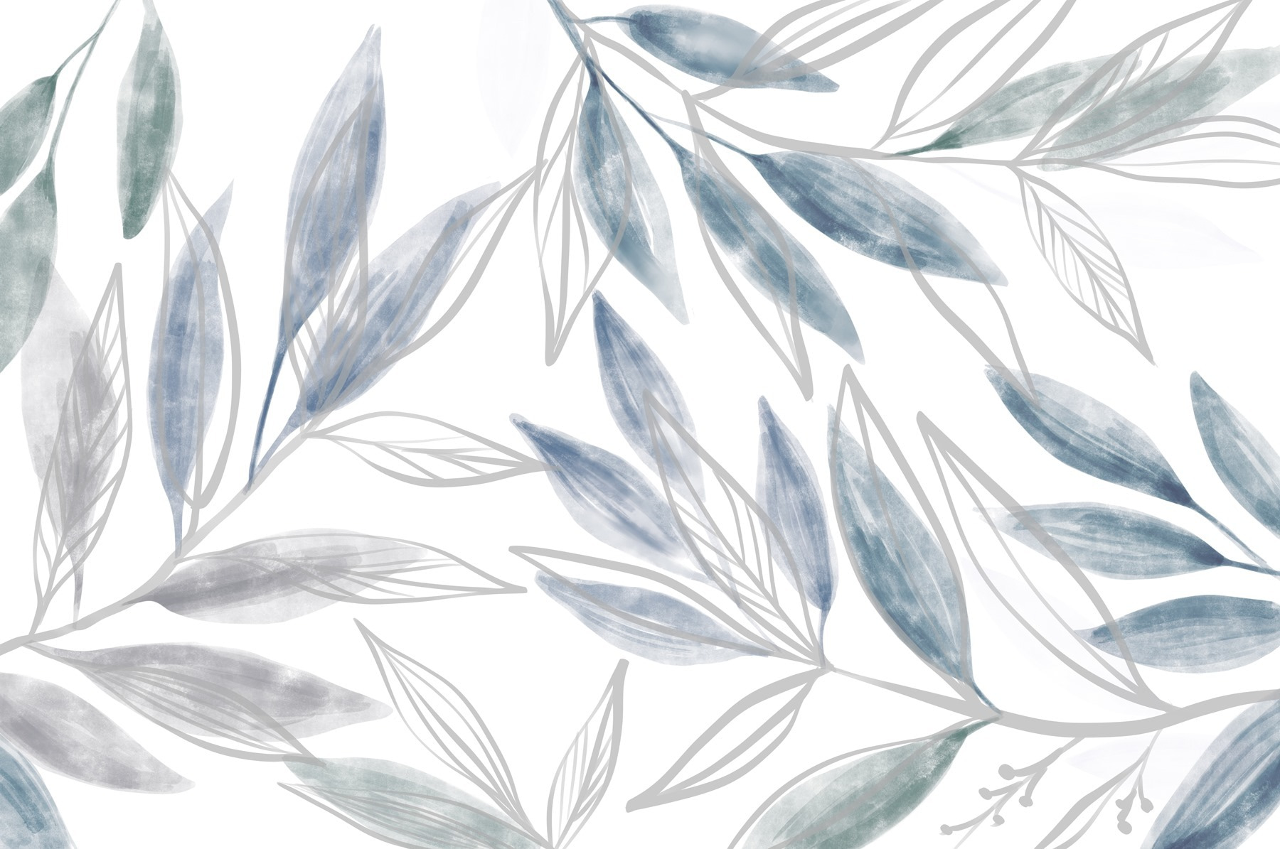 Nature-inspired watercolor leaf design