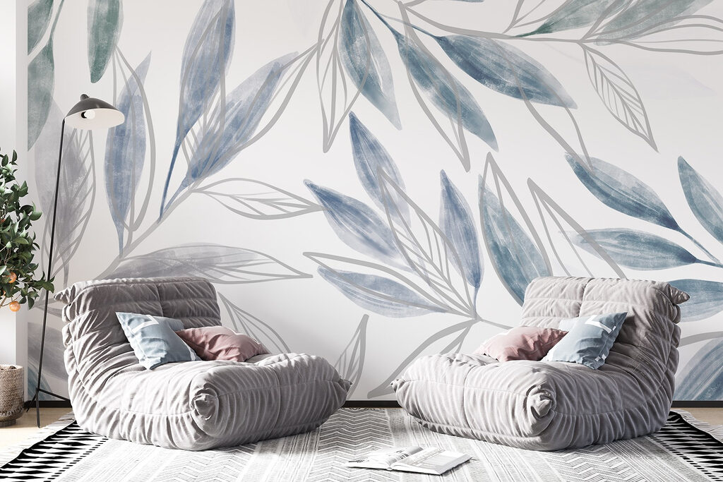 Nature-inspired watercolor leaf design