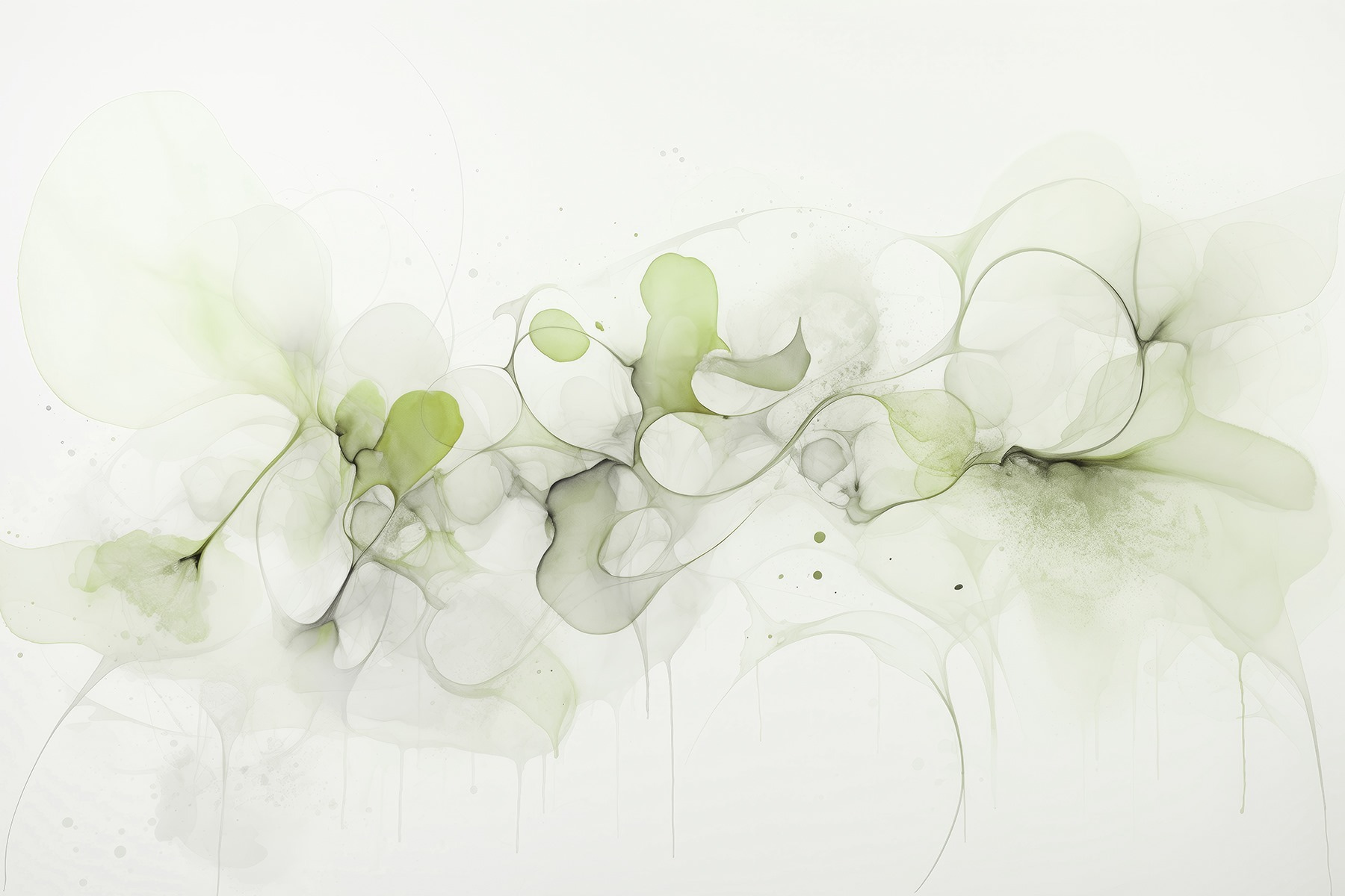 Fluid shapes and gentle green tones Fluid shapes and gentle green tones
