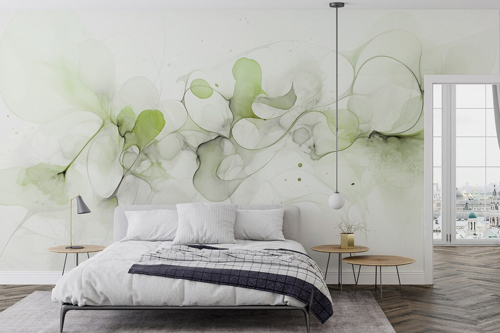 Fluid shapes and gentle green tones Fluid shapes and gentle green tones