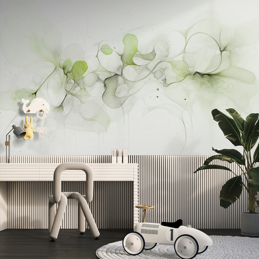 Fluid shapes and gentle green tones Fluid shapes and gentle green tones