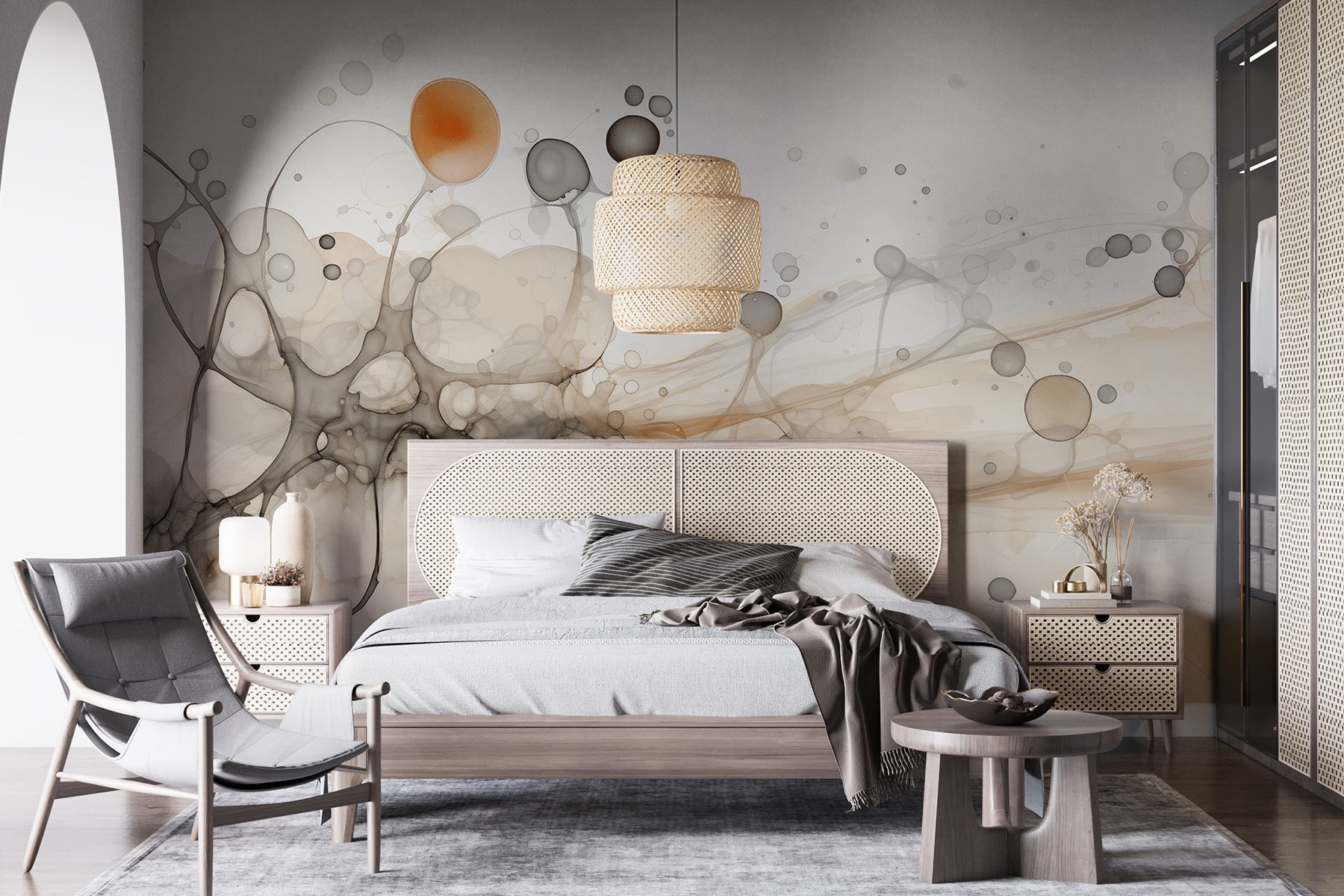 Abstract shapes in soft colors