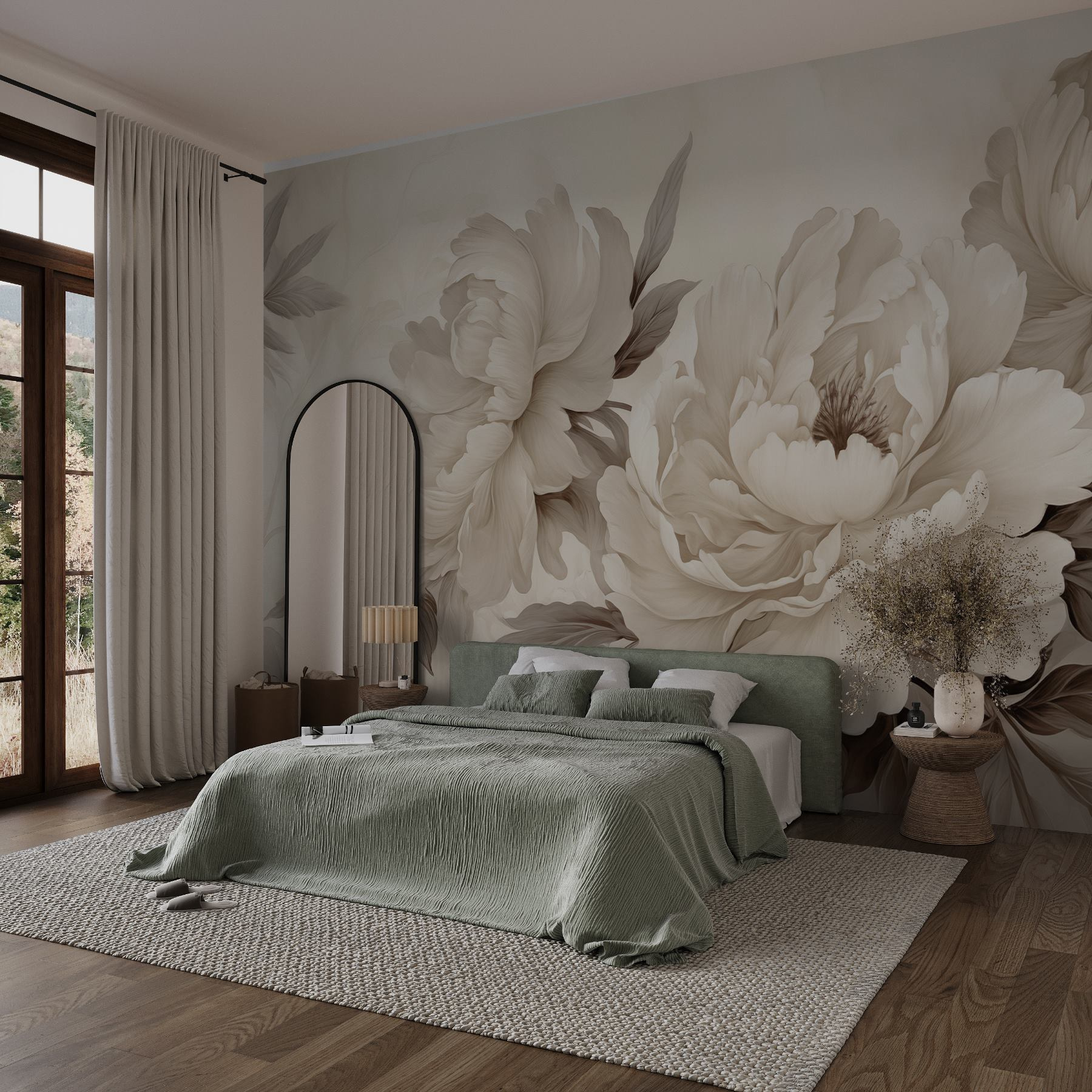 Delicate blooms in soft hues