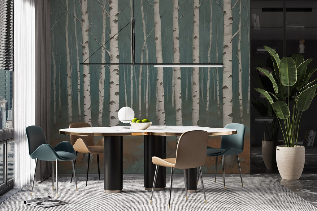 Group of trees in a forest Group of trees in a forest