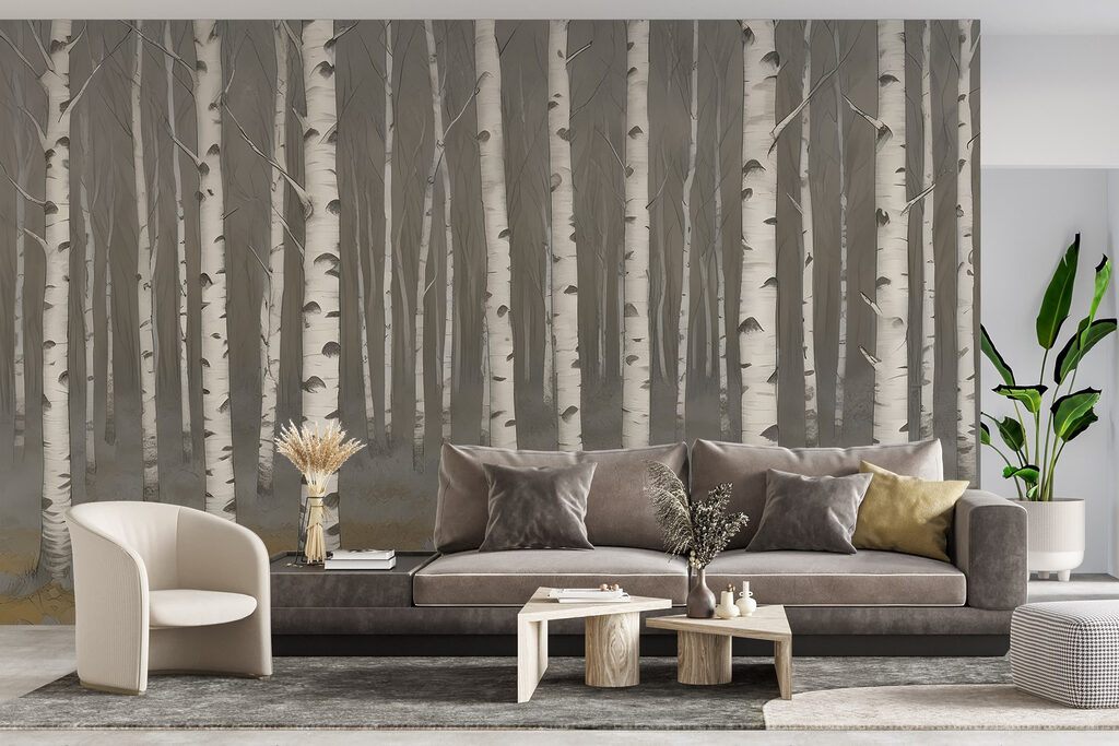 Group of trees in a forest