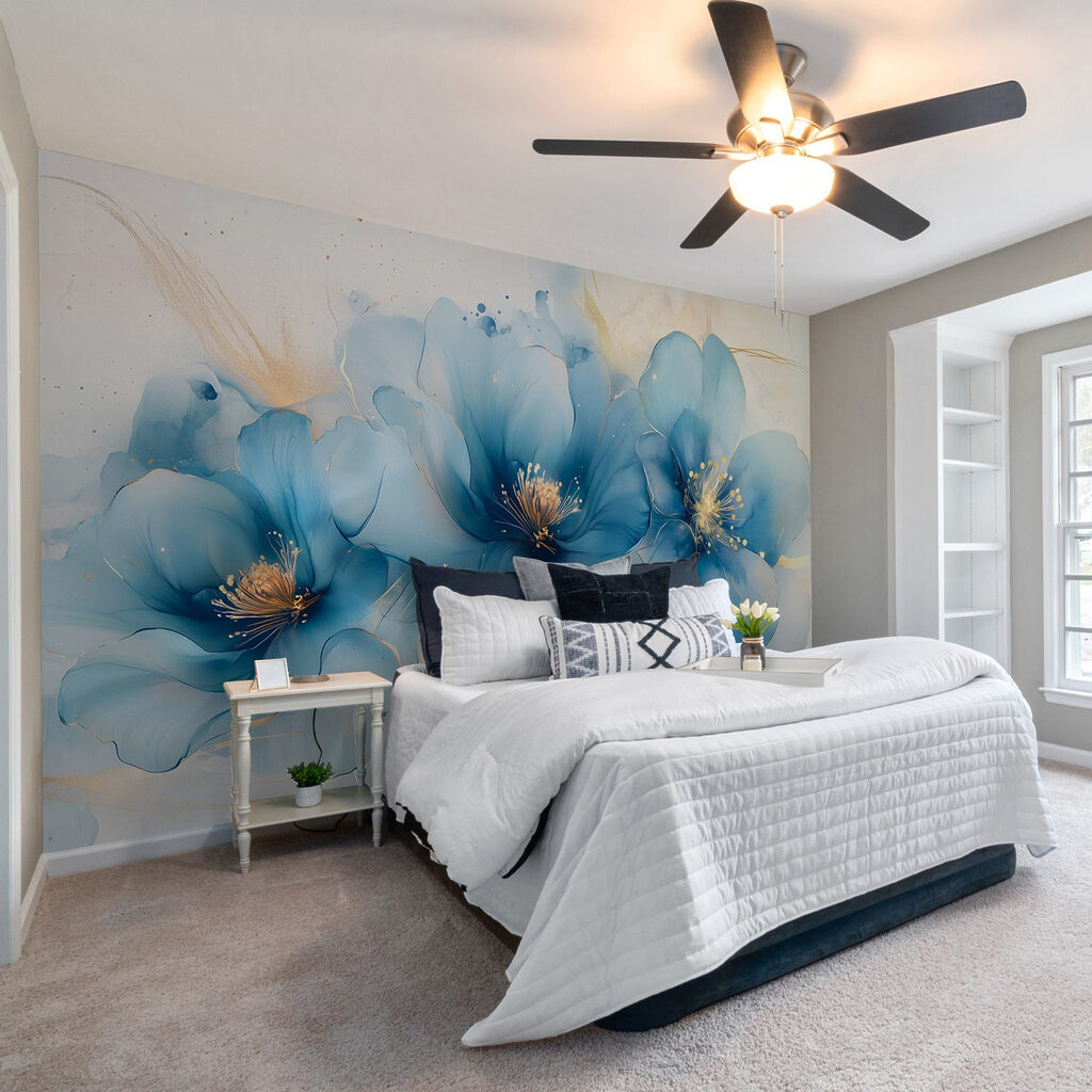 Delicate blue blossoms in soft hues Delicate blue blossoms in soft hues