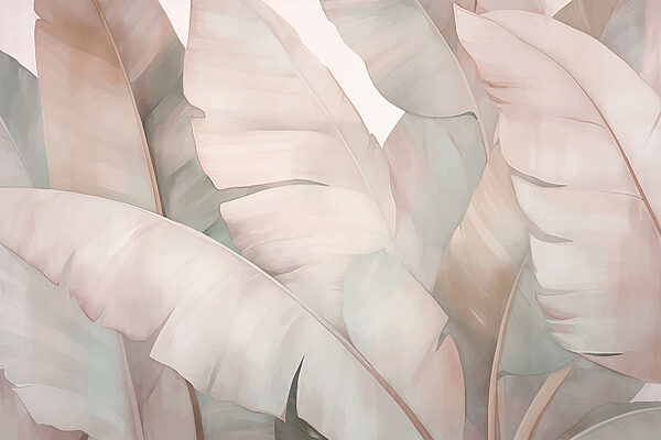 Soft hues of tropical leaves