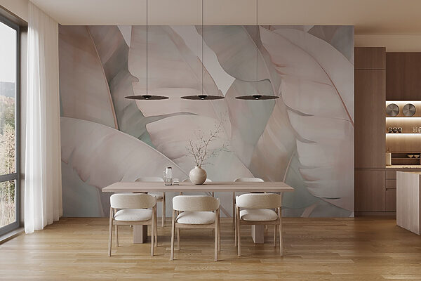 Soft hues of tropical leaves