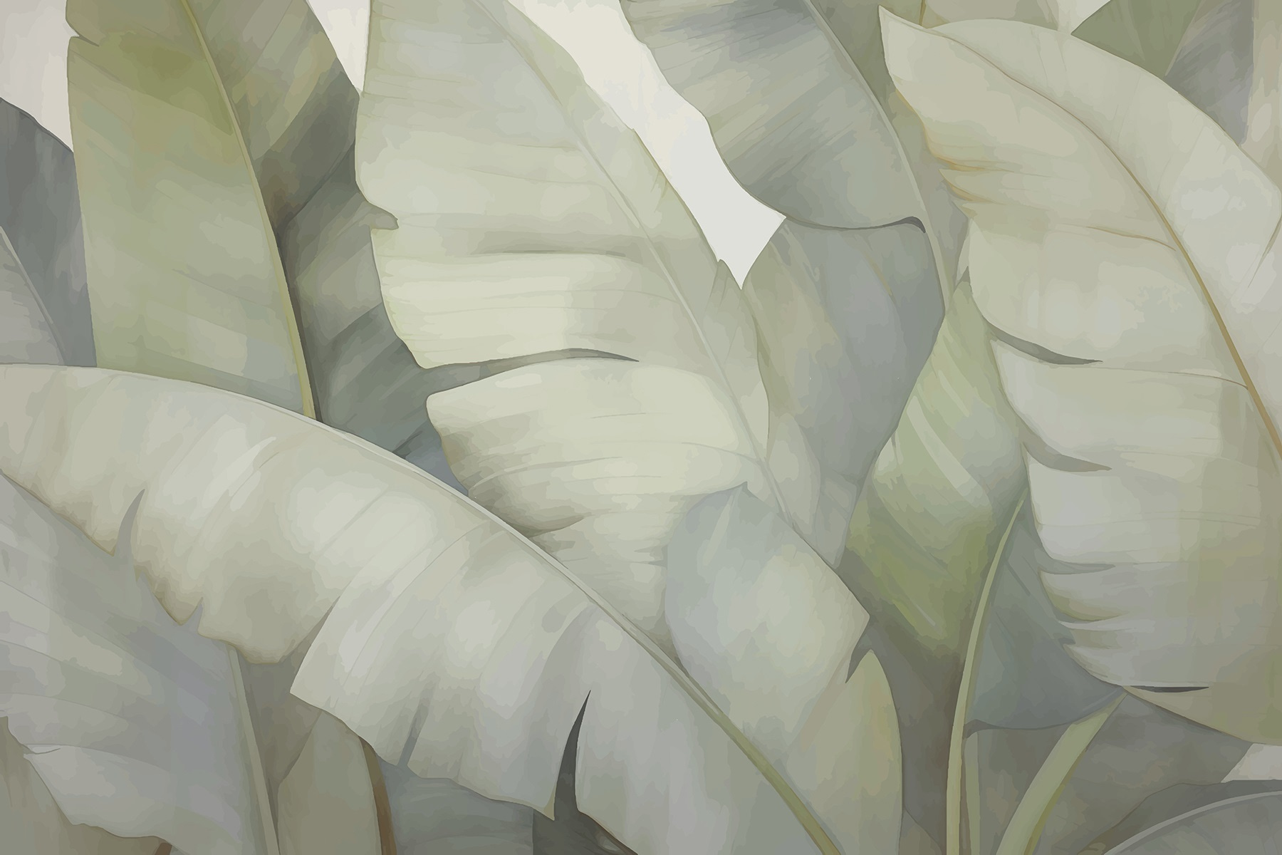 Lush leaves in soft hues