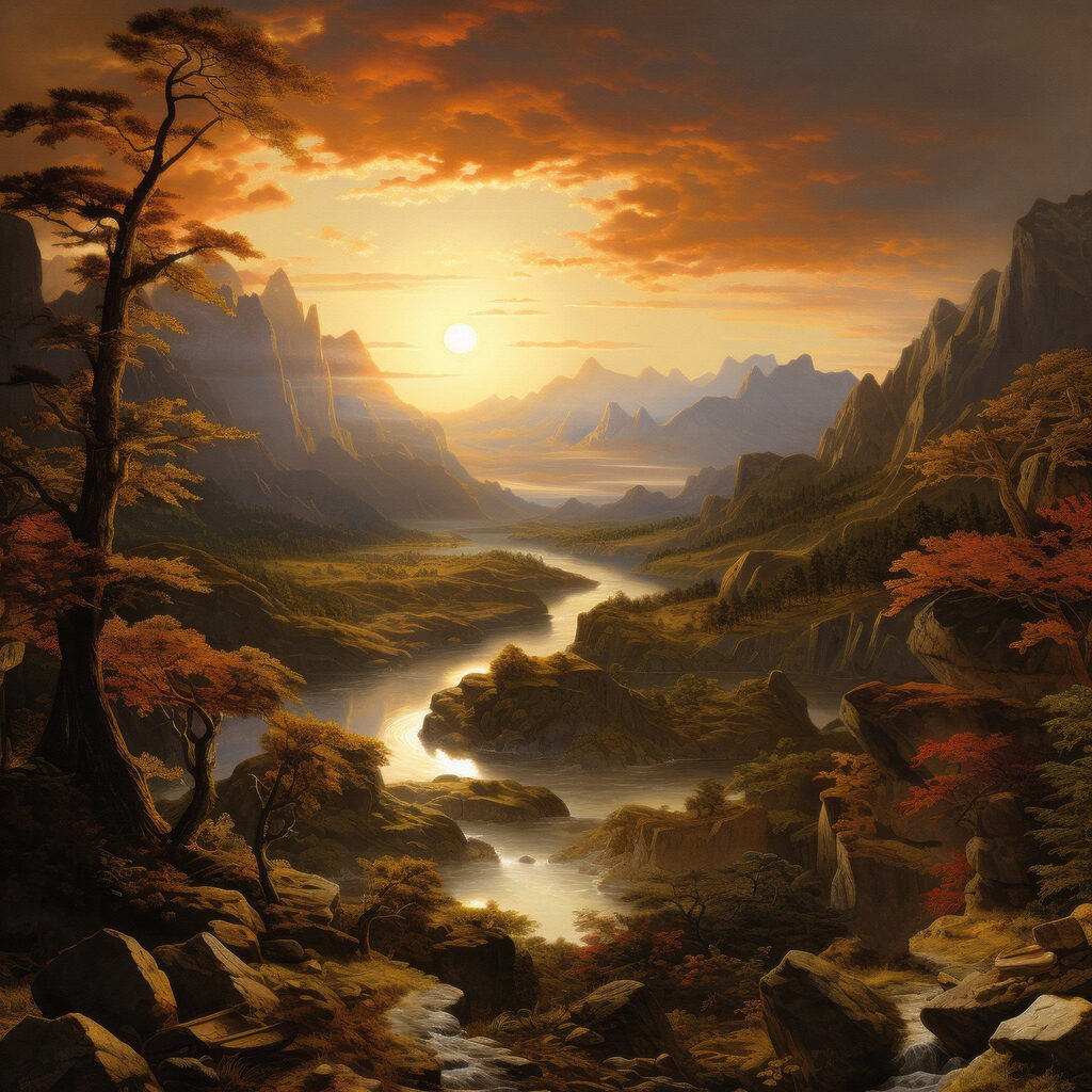 River running through a valley