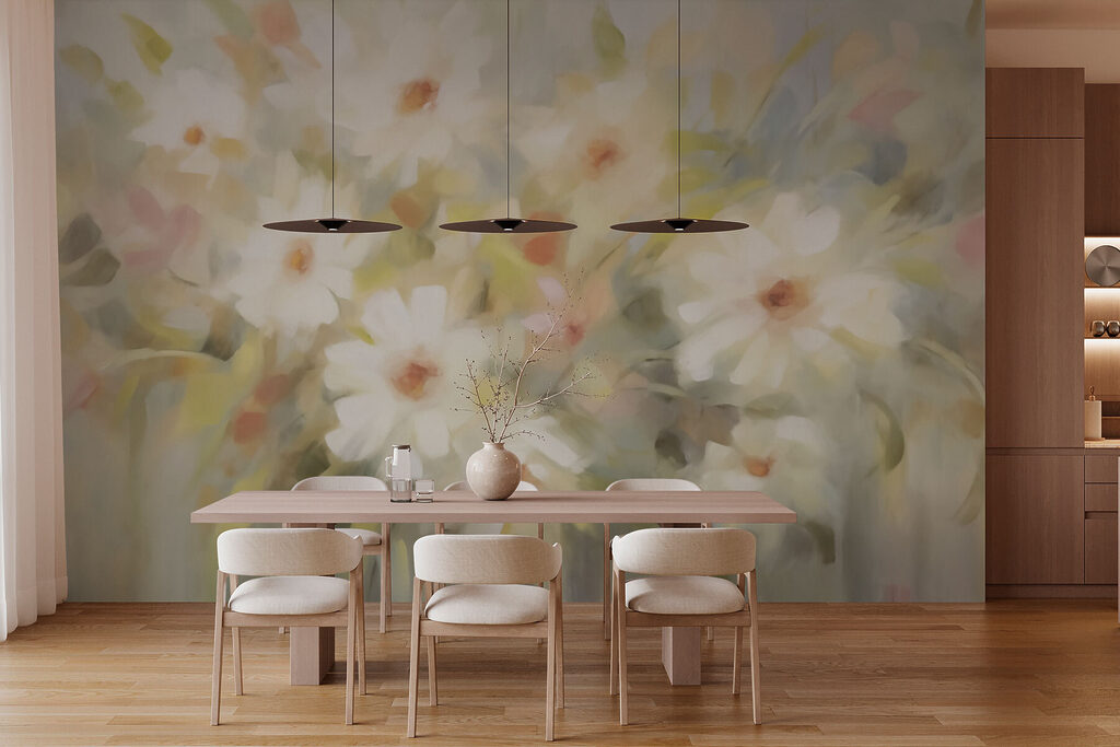 Painting of white flowers