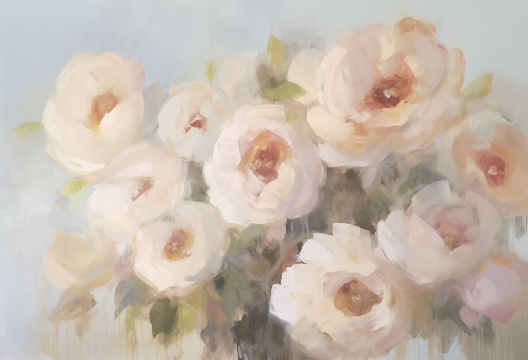 Painting of flowers in a vase