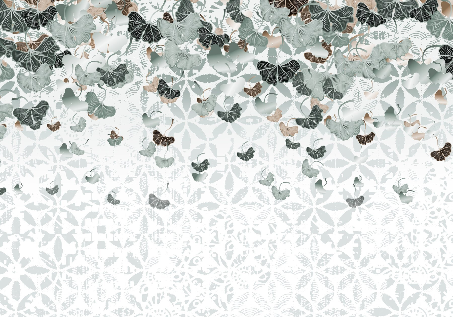 Flowing leaves create tranquil patterns Flowing leaves create tranquil patterns