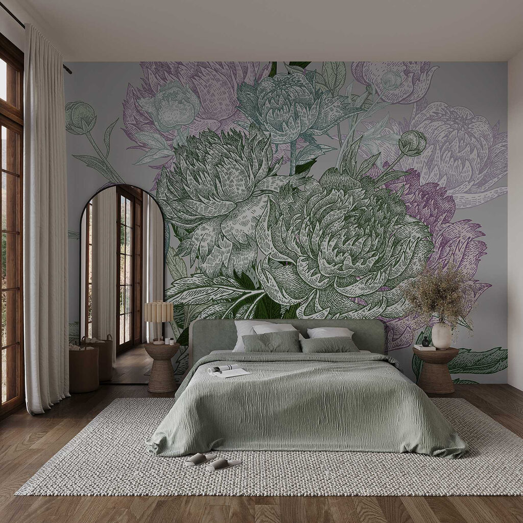 Vibrant floral illustration with detail