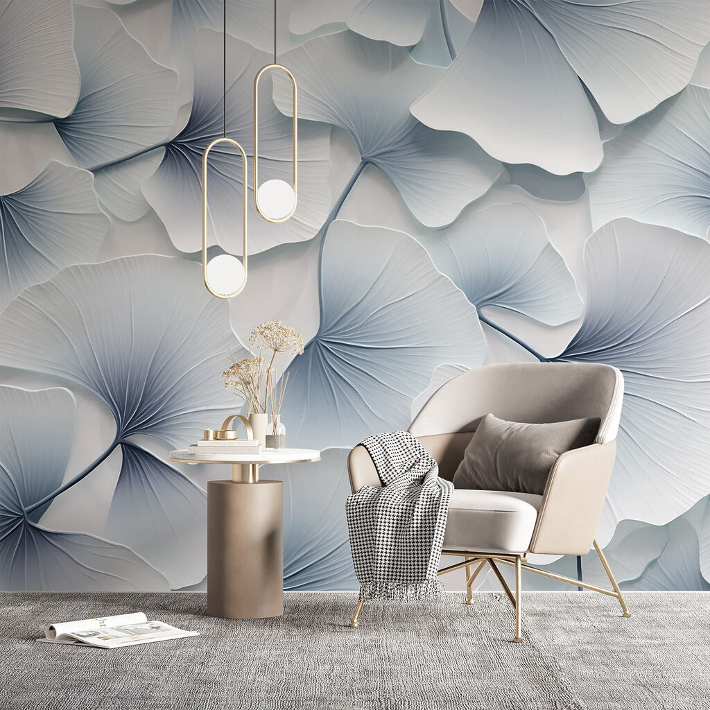 Delicate layers of ginkgo leaves