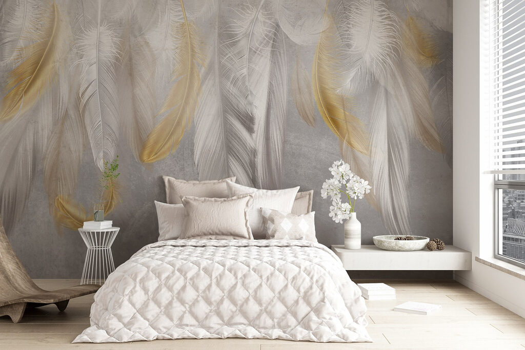 Delicate feathers in soft hues Delicate feathers in soft hues