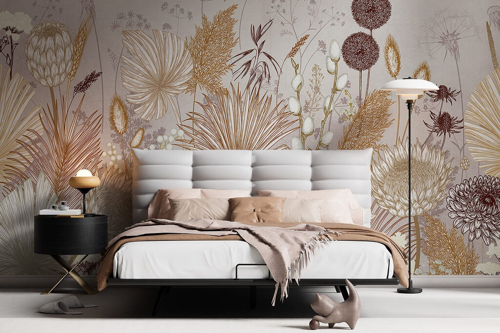 Delicate floral patterns in soft hues