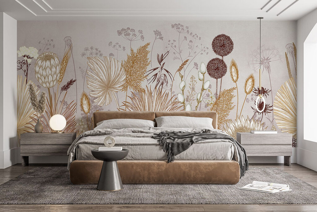 Delicate floral patterns in soft hues