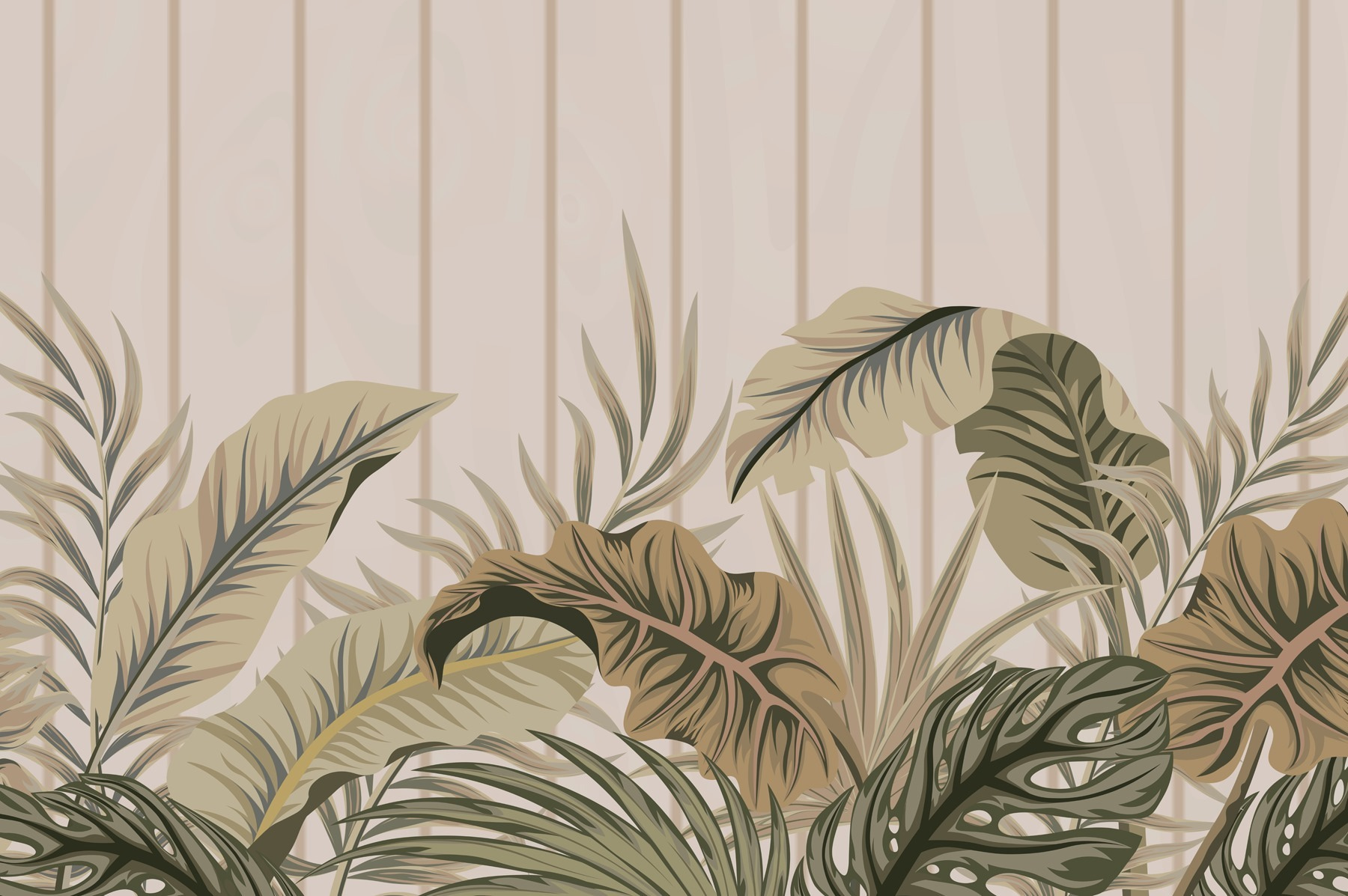 Lush leaves in subtle tones