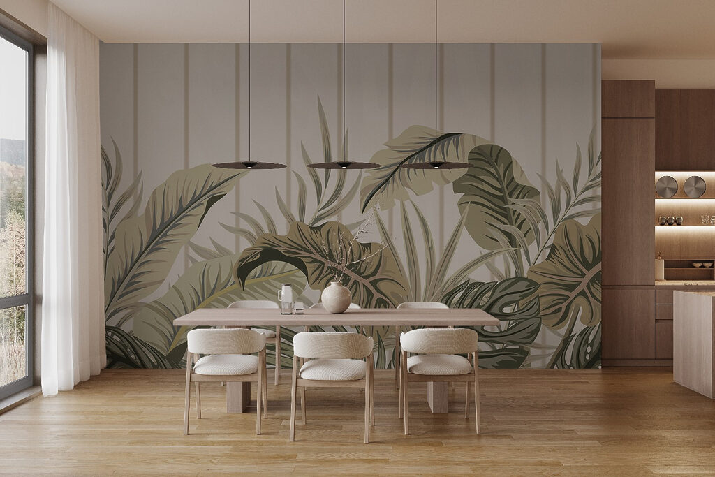 Lush leaves in subtle tones