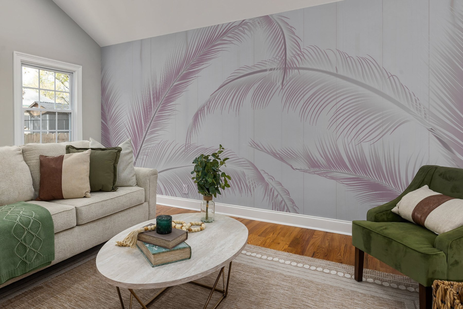 Group of feathers on a white background
