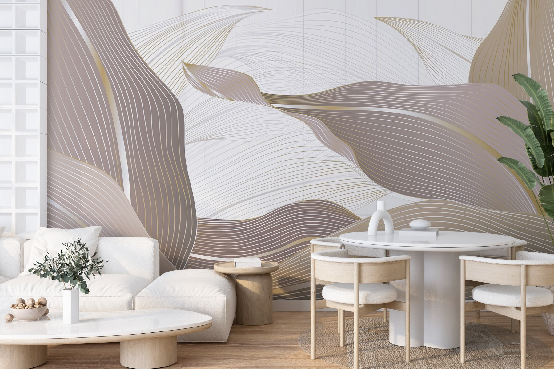 Flowing Lines and Soft Colors