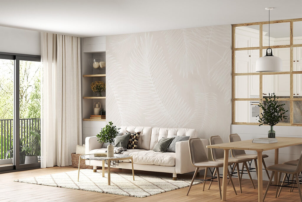 White pattern of leaves