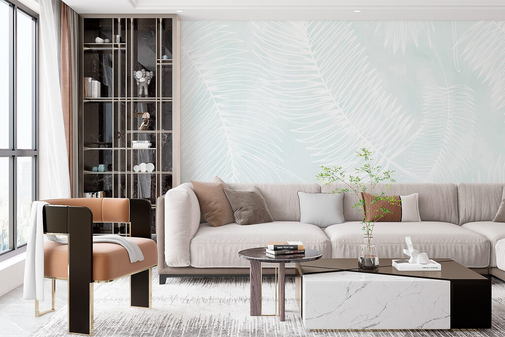 White pattern of leaves