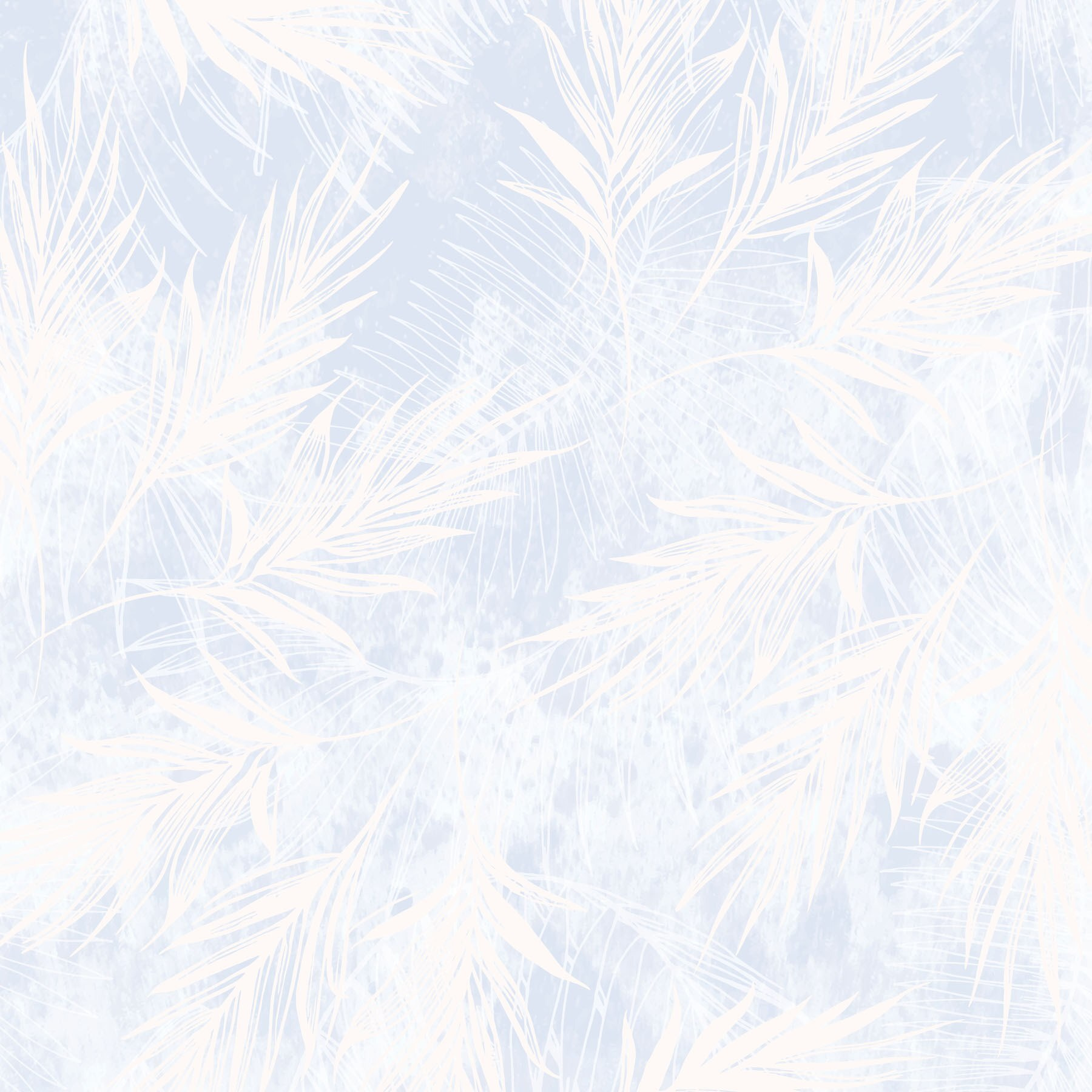 White and blue background with white leaves White and blue background with white leaves
