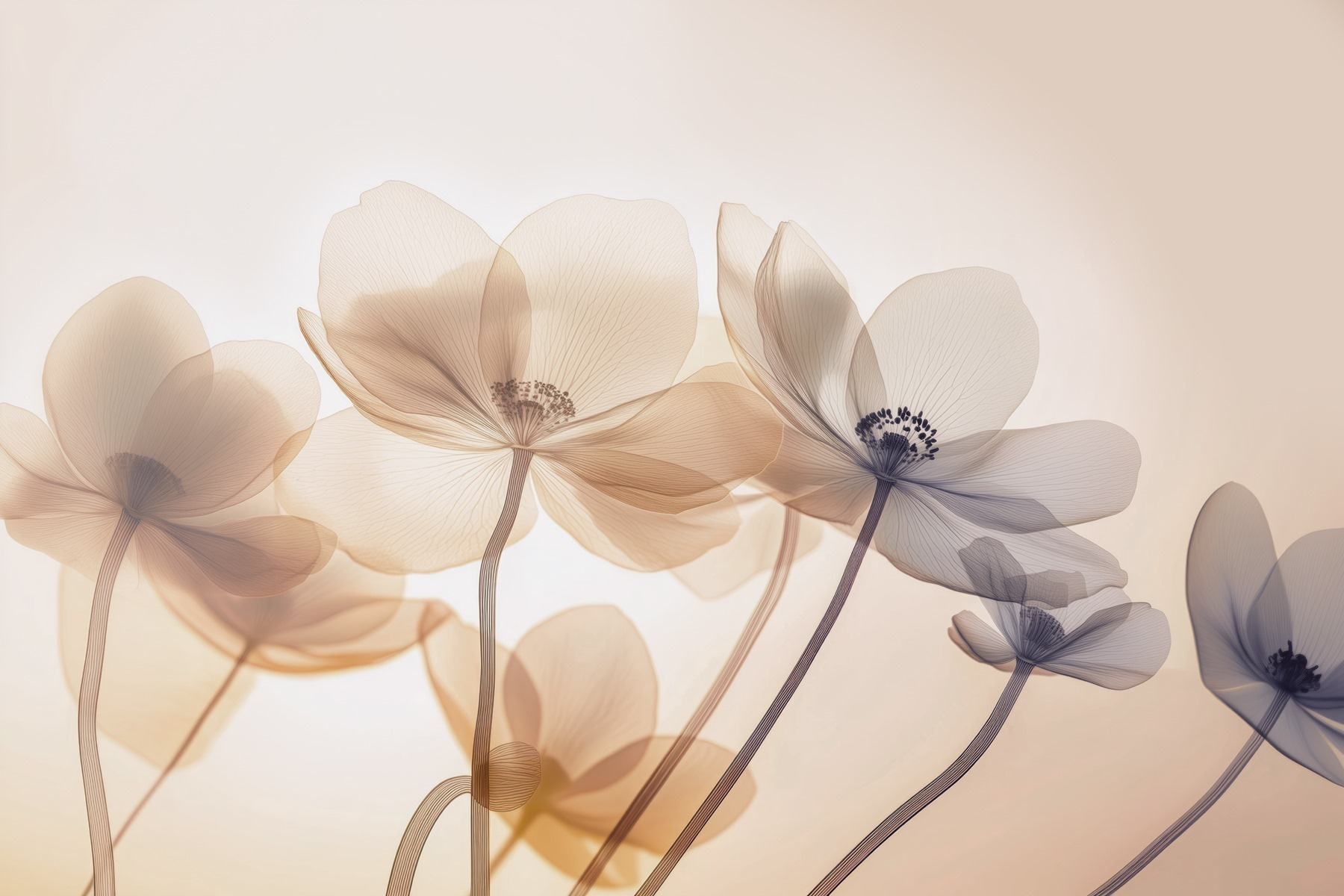 Delicate blooms in soft hues Delicate blooms in soft hues