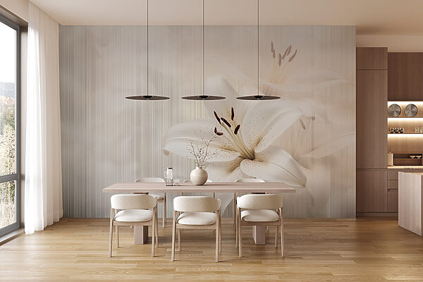 Elegant white lilies in soft hues