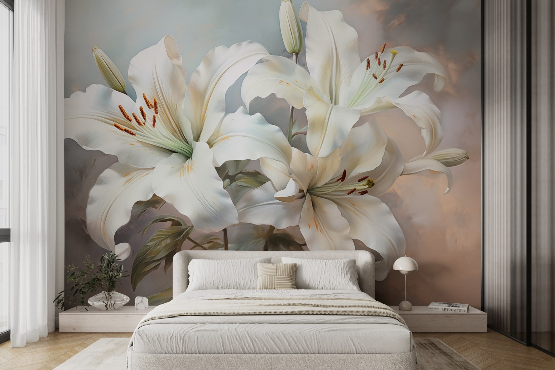 Delicate blooms in gentle hues