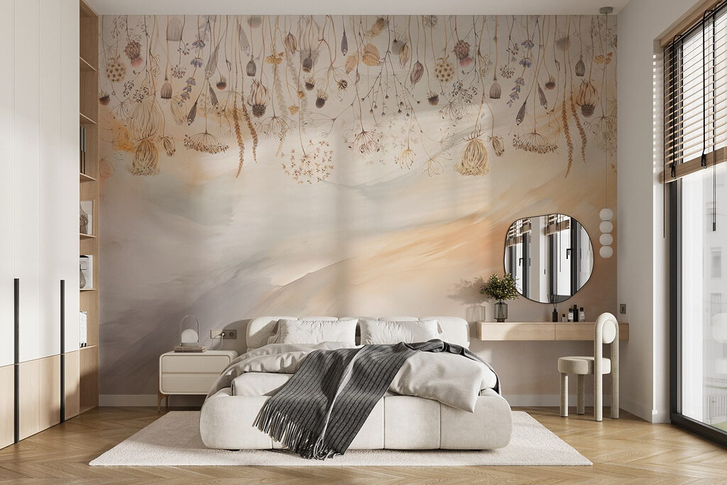 Painting of dried flowers and plants