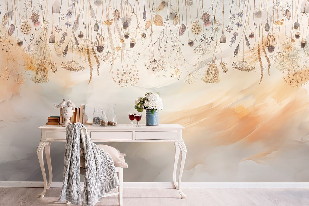 Painting of dried flowers and plants