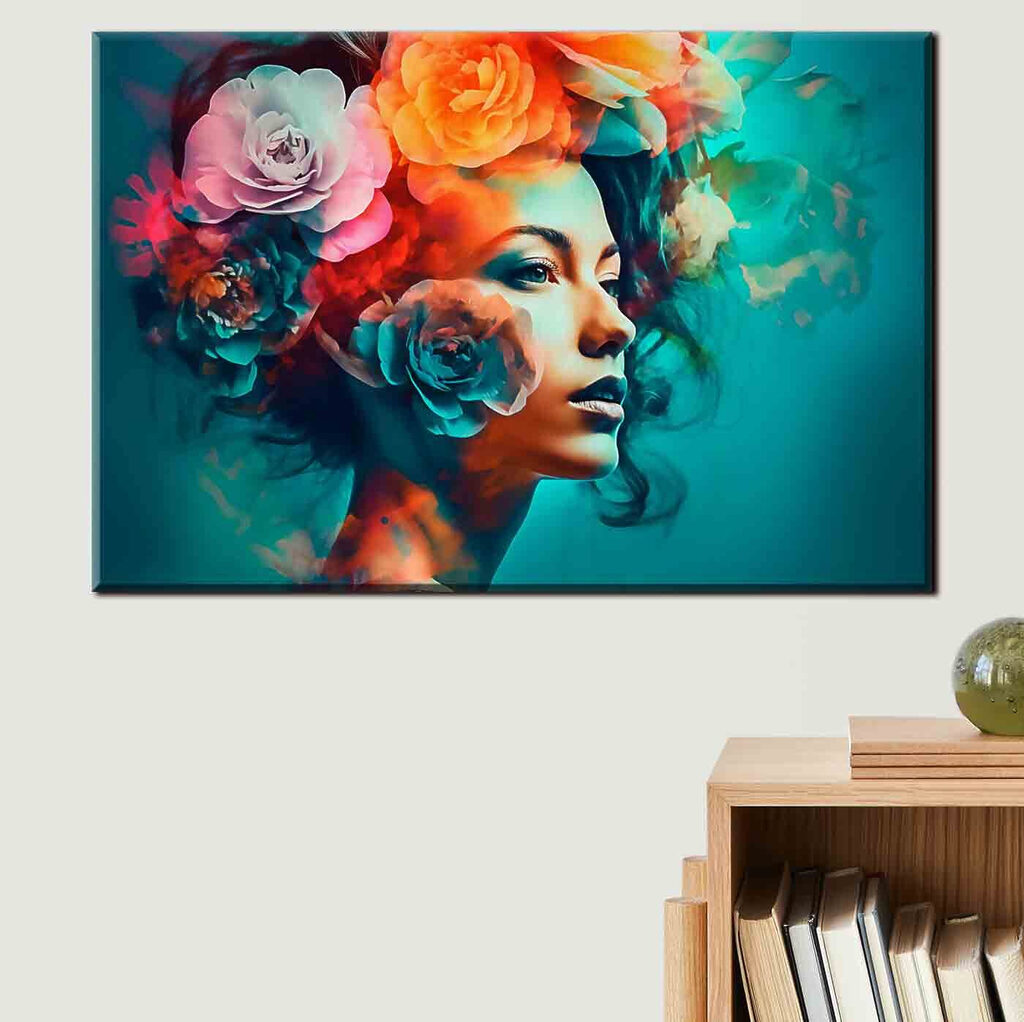 Woman with flowers in her hair