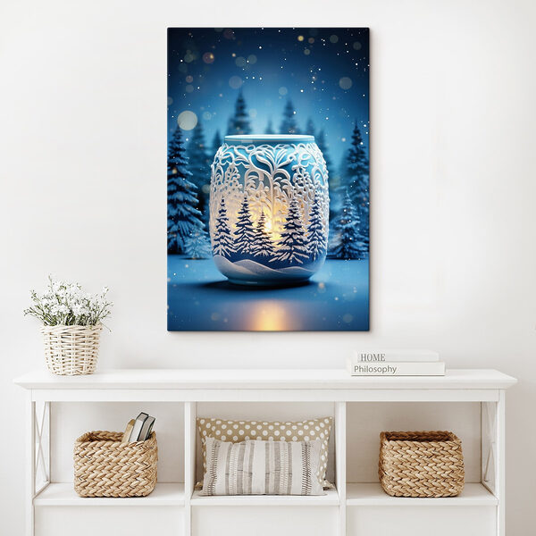 Candle holder with trees in the background Candle holder with trees in the background