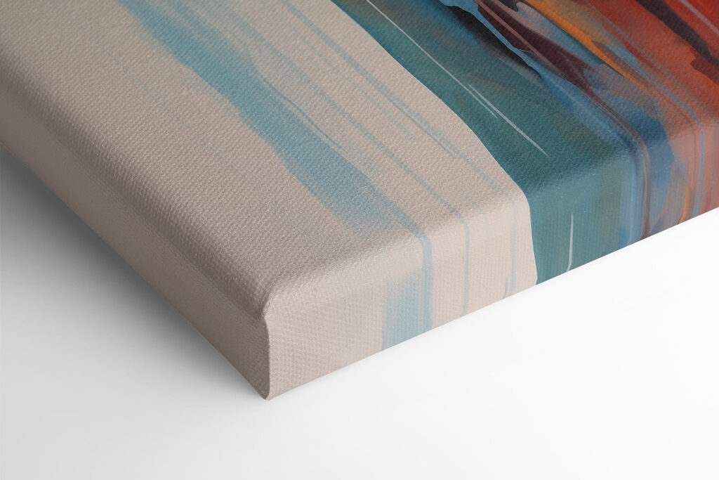 Painting of a woman with colorful paint dripping down her face