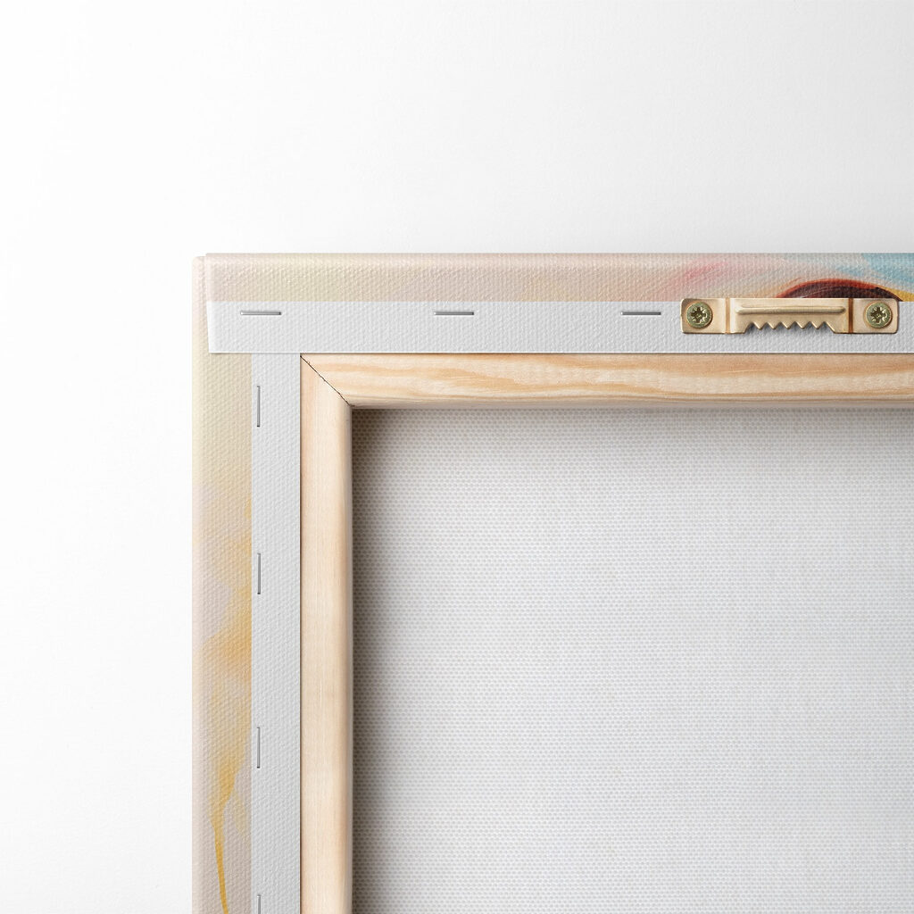 Painting of a woman with colorful paint dripping down her face