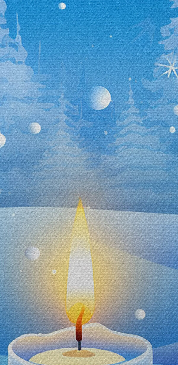Свічка на снігу Свічка на снігу