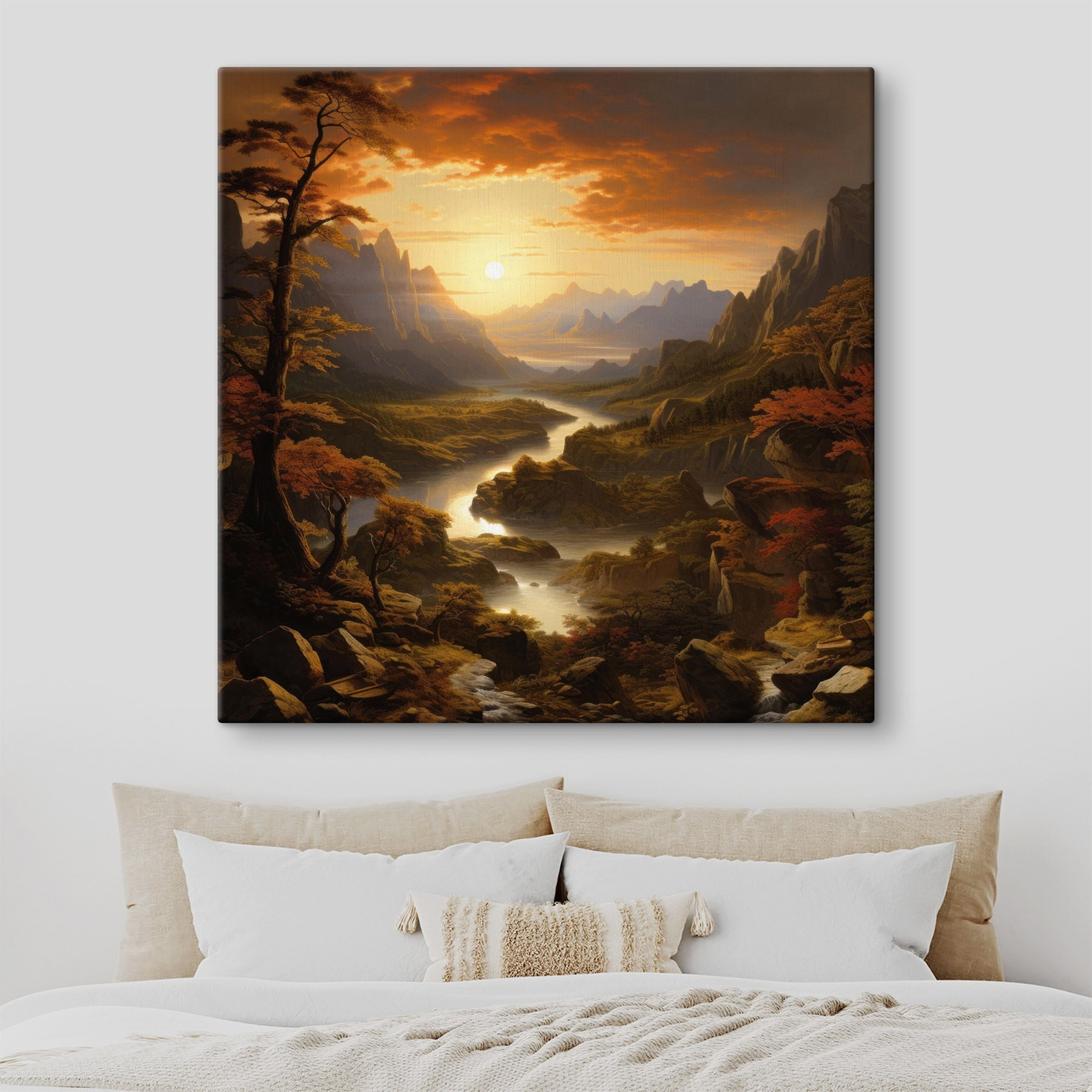 River running through a valley