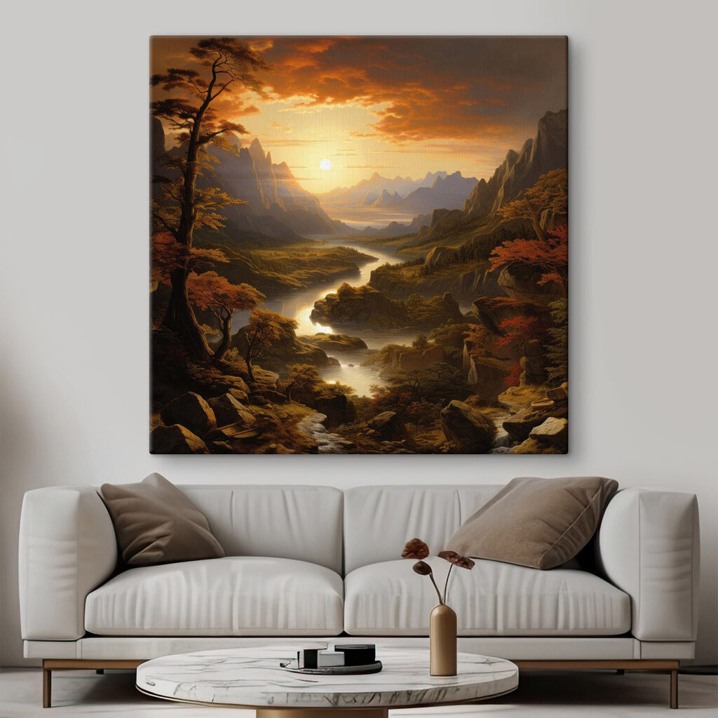 River running through a valley