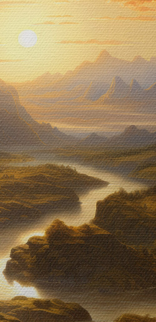 River running through a valley