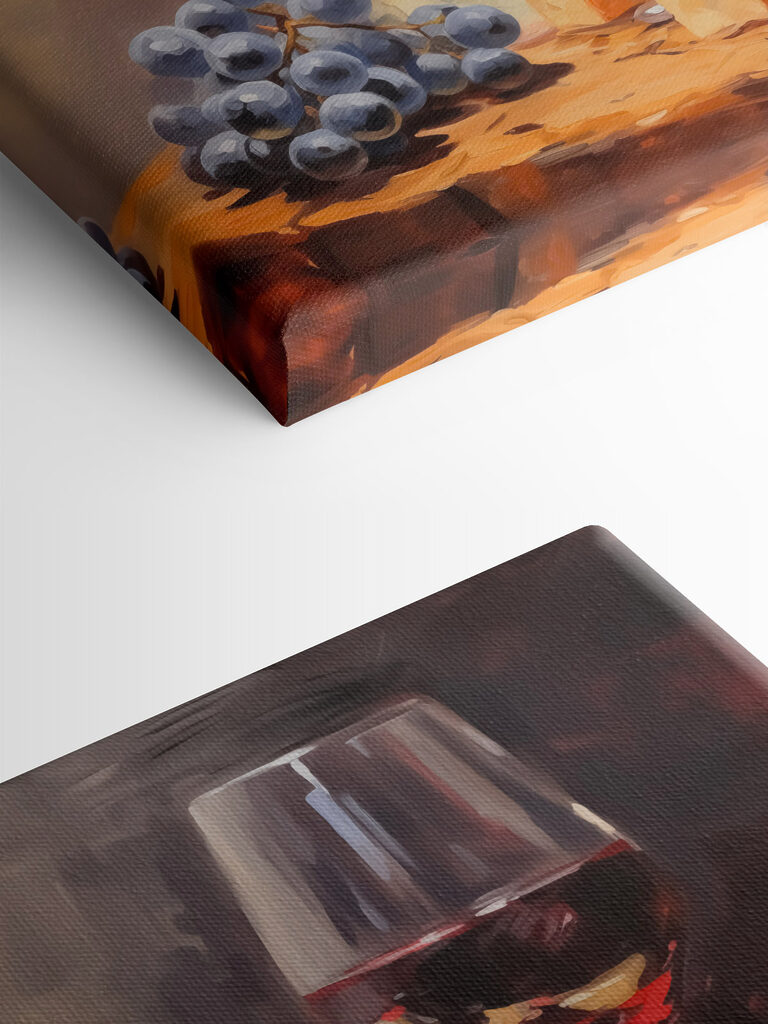 Glass of wine and cheese on a table