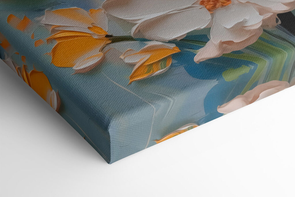 Painting of flowers on a wall