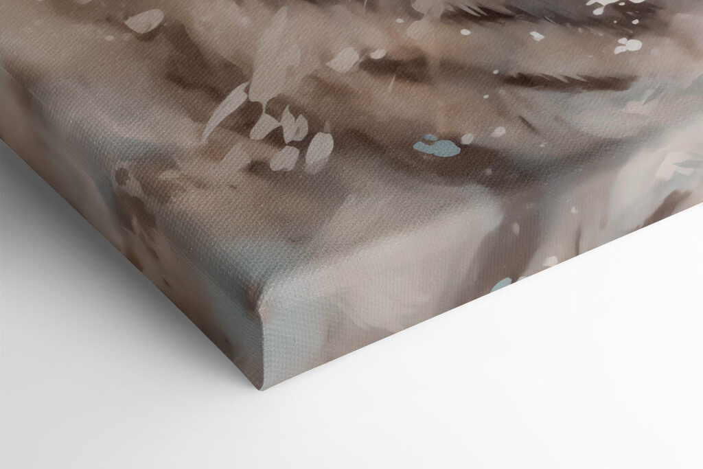 Tiger with flowers in the background