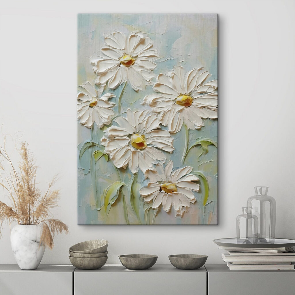 Painting of white flowers