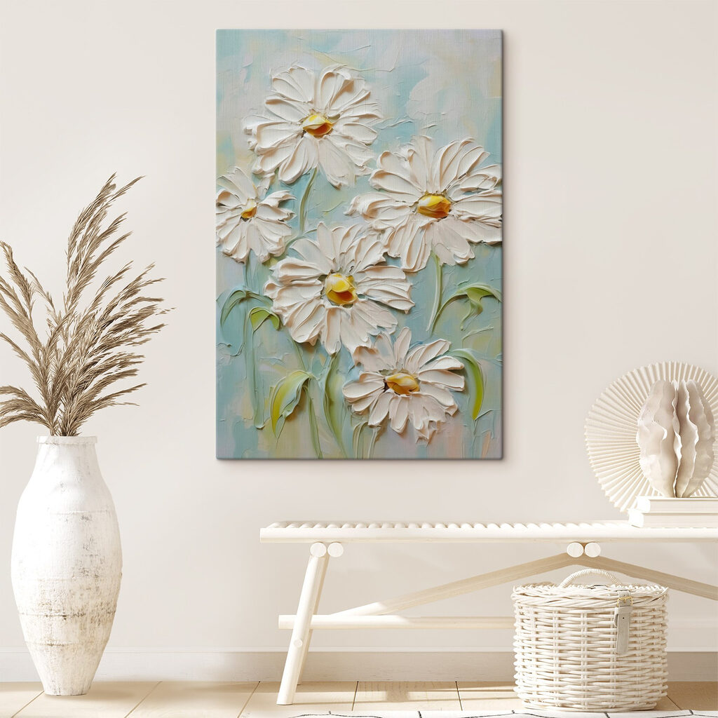 Painting of white flowers