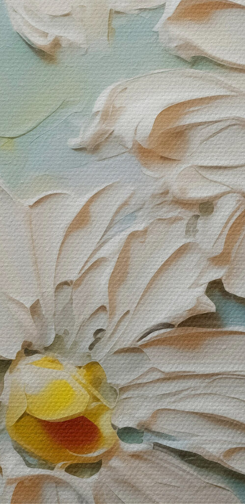 Painting of white flowers